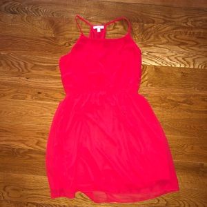 Silky Red Skater Dress